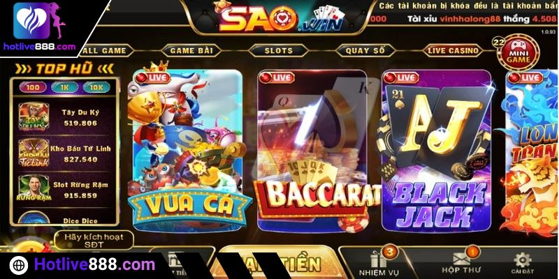 Khám phá về cổng game Saowin