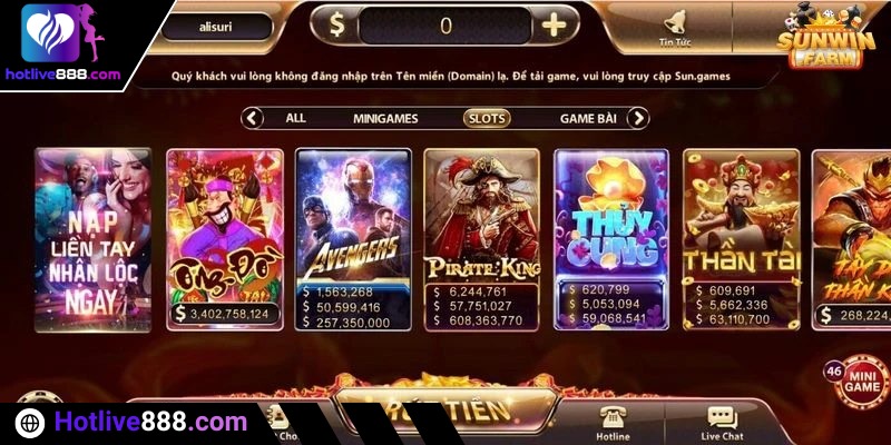Giao diện của slot game